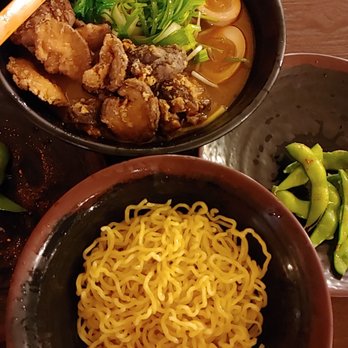Marumen - Yuuuummmm. Vegetarian ramen with extra egg, noodles, wakame, and fried mushrooms. It's delicious. - Ramen Near Me - Fairfax, Virginia
