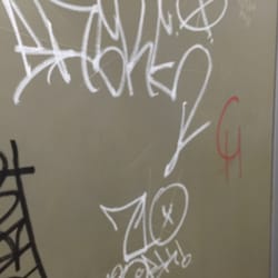 Bathroom stall doors. Not very clean place.