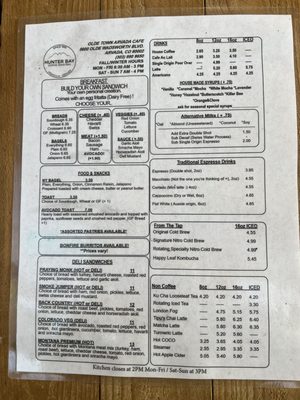 Menu photo 1 Hunter Bay Coffee Arvada, CO Menu photo 1 Hunter Bay Coffee Arvada, CO