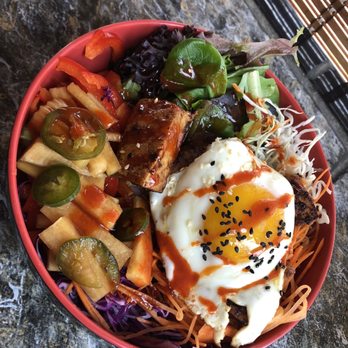 Koriente - Mixmix Bibimbap with Tofu and Egg - Asian Fusion Near Me - Austin, Texas Koriente - Mixmix Bibimbap with Tofu and Egg - Asian Fusion Near Me - Austin, Texas