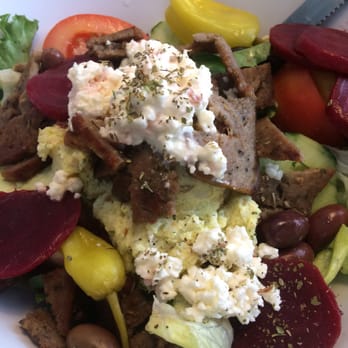 Sunset Grill Clearwater - Greek salad with gyro, very good! - Breakfast & Brunch Near Me - Clearwater, Florida