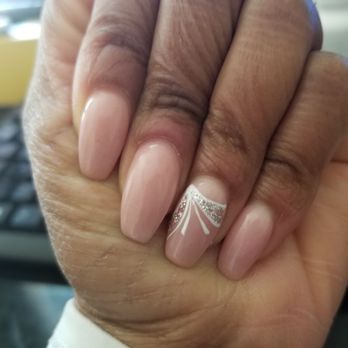 Crystal's Nails & Spa - Dip Powder #47 with white & silver design - Nail Salons Near Me - Lakeside, California Crystal's Nails & Spa - Dip Powder #47 with white & silver design - Nail Salons Near Me - Lakeside, California