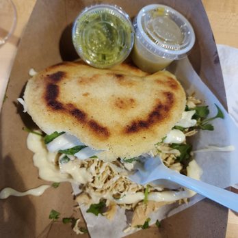 Azucar Morena - Reina pepeada. Chicken and Avocado arepa - Venezuelan Near Me - Indianapolis, Indiana Azucar Morena - Reina pepeada. Chicken and Avocado arepa - Venezuelan Near Me - Indianapolis, Indiana