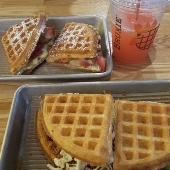 Bruxie - The Original, Strawberry Creme Brulee, and Strawberry Lemonade. - Breakfast & Brunch Near Me - Brea, California Bruxie - The Original, Strawberry Creme Brulee, and Strawberry Lemonade. - Breakfast & Brunch Near Me - Brea, California