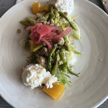 Drift - Asparagus and beet salad with whipped ricotta and arugula - New American Near Me - Delray Beach, Florida