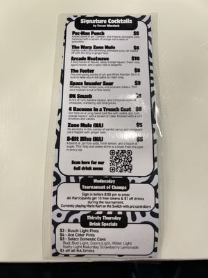 Menu photo 2 The Warp Zone Bar & Arcade Sioux City, IA Menu photo 2 The Warp Zone Bar & Arcade Sioux City, IA