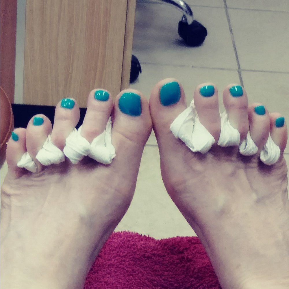 Pedicure & great conversation with another TWO California girls! And the pedicure was great! Pedicure & great conversation with another TWO California girls! And the pedicure was great!