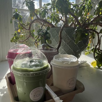Bliss Cafe & Creamery - two cups of green tea on a tray - Juice Bars & Smoothies Near Me - Delmar, New York Bliss Cafe & Creamery - two cups of green tea on a tray - Juice Bars & Smoothies Near Me - Delmar, New York