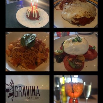Gravina Malibu - Chicken parmigiana, capellini pasta with shrimp, burrata and tomatoes - Italian Near Me - Malibu, California