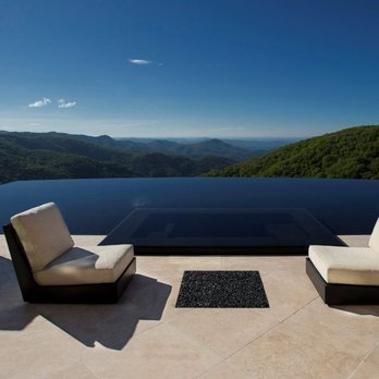 Christopher Lines and Associates - Vanishing edge pool overlooking the Northern Napa Valley with fire pit and stone tile patio. - Landscape Architects or Designers Near Me - San Francisco, California Christopher Lines and Associates - Vanishing edge pool overlooking the Northern Napa Valley with fire pit and stone tile patio. - Landscape Architects or Designers Near Me - San Francisco, California