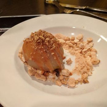 Bleu Olive - Spiced pear dessert - Mediterranean Near Me - Durham, North Carolina Bleu Olive - Spiced pear dessert - Mediterranean Near Me - Durham, North Carolina