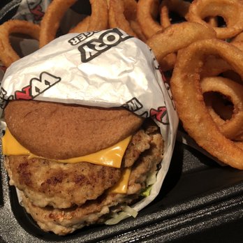 WNB Factory - Double turkey burger w/ onion rings - Chicken Wings Near Me - Atlanta, Georgia WNB Factory - Double turkey burger w/ onion rings - Chicken Wings Near Me - Atlanta, Georgia