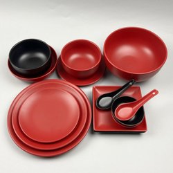 Leader Trading / OSARA New York - New arrival! Our exclusive matte red and black ceramic dinnerware all are in stock for both our Manhattan store and online store!