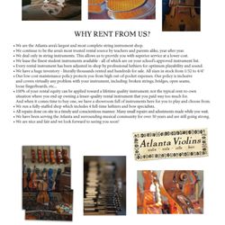 Come in during the Back-to-School season for special deals on instrument rentals and accessories!
