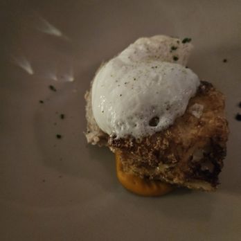 Heirloom Kitchen - Pave butternut squash, smoked turkey rillette, horseradish foam - Cooking Classes Near Me - Old Bridge, New Jersey