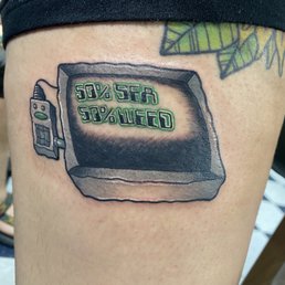 Funny SpongeBob tattoo