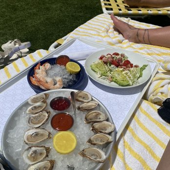 Lido Bayside Grill - Oysters, shrimp, ceased salad - Mediterranean Near Me - Miami Beach, Florida Lido Bayside Grill - Oysters, shrimp, ceased salad - Mediterranean Near Me - Miami Beach, Florida