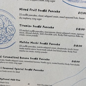Fufu Pancake Cafe - Menu - Pancakes Near Me - Vancouver, British Columbia Fufu Pancake Cafe - Menu - Pancakes Near Me - Vancouver, British Columbia
