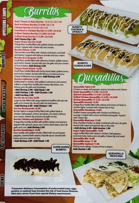 Menu photo 4 Monteverde 2 Mexican Restaurant Piedmont, SC