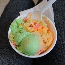 BG's Frosty Fare - 1 scoop of Rainbow Sherbet!