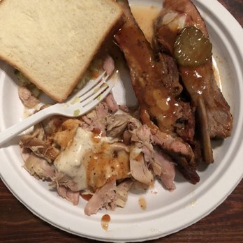 SAW's BBQ - Ribs, smoked chicken, 3 slices of white bread provided with the order - Barbeque Near Me - Homewood, Alabama SAW's BBQ - Ribs, smoked chicken, 3 slices of white bread provided with the order - Barbeque Near Me - Homewood, Alabama