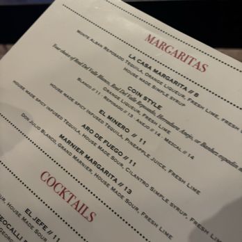 Teocalli Cocina - Margarita menu - Mexican Near Me - Arvada, Colorado