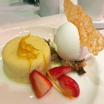 Hemenway's Restaurant - Lemon Pudding cake descriptioncloseup - Seafood Near Me - Providence, Rhode Island