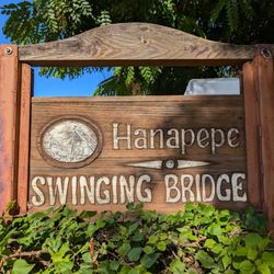 Swinging Bridge - Sign from road