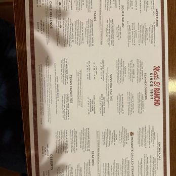Matt's El Rancho - October 2025 menu - Mexican Near Me - Austin, Texas