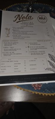 Menu photo 1 Nola Social Linden, NJ