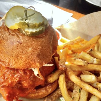 Pedal Haus Brewery - Nashville Hot Chicken Sandwich - Breweries Near Me - Tempe, Arizona