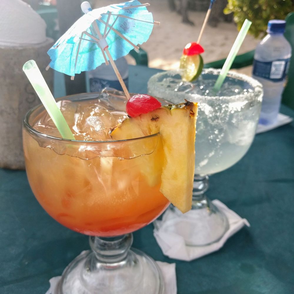 Coconuts Bar & Grill - A virgin fruity drink and a margarita - Bars Near Me - Cozumel, ROO Coconuts Bar & Grill - A virgin fruity drink and a margarita - Bars Near Me - Cozumel, ROO