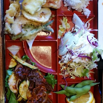 Hanabi Sushi - Bento Box with Tempura and Spicy Beef - Japanese Near Me - Mountain View, California