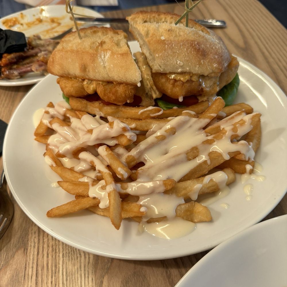 Haven Beer - Fish po boy and fries with beer cheese - Brewpubs Near Me - Hamden, Connecticut Haven Beer - Fish po boy and fries with beer cheese - Brewpubs Near Me - Hamden, Connecticut