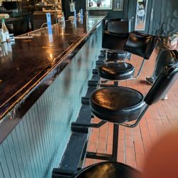Pub Dog - The best photo of the bar seating that you will ever see.