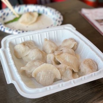Dumpling Empire - Twelve Lamb Dumpling with Chinese Vegetable - Dim Sum Near Me - South San Francisco, California Dumpling Empire - Twelve Lamb Dumpling with Chinese Vegetable - Dim Sum Near Me - South San Francisco, California