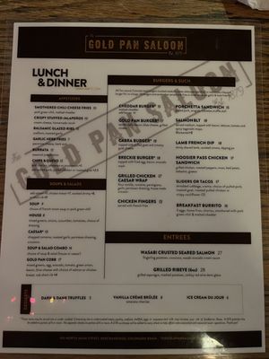 Menu photo 5 The Gold Pan Saloon Breckenridge, CO Menu photo 5 The Gold Pan Saloon Breckenridge, CO