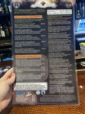 Menu photo 1 Alien Taco Jacksonville, FL Menu photo 1 Alien Taco Jacksonville, FL