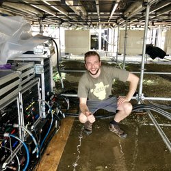 Country USA - While Rockford was flooding, Luke said this is the way he was staying dry while working Festival!