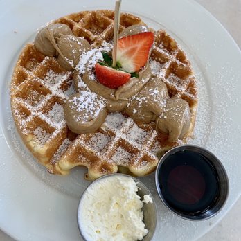 Immigrant Son Caffe - Belgium Waffle +Tiramisu topping - New American Near Me - Ventura, California Immigrant Son Caffe - Belgium Waffle +Tiramisu topping - New American Near Me - Ventura, California