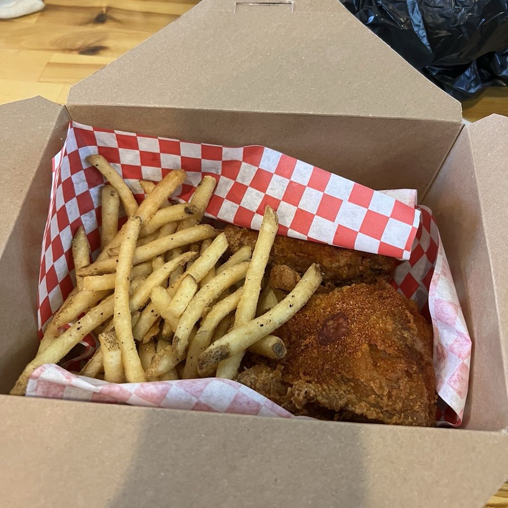 leg and thigh + fries leg and thigh + fries