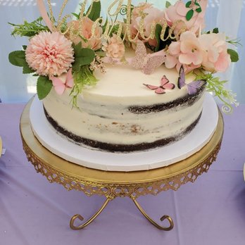 The Batter Up Bakery - Naked cake with Marble cake and white and chocolate mouse. - Desserts Near Me - Temecula, California