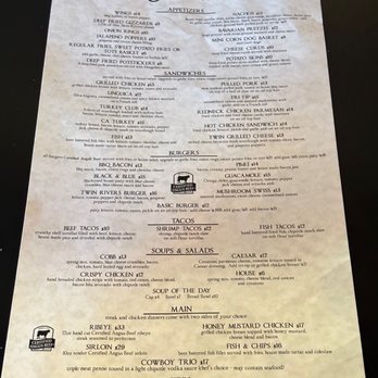 Twin Rivers Saloon - Menu - Bars Near Me - Modesto, California