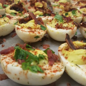 Cedarbrook - Carmalized Bacon & Avocado Deviled eggs - Retirement Homes Near Me - Fresno, California