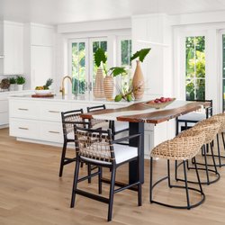 Bountiful Home - Kitchen with custom breakfast table by Jamie Merida Interiors