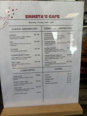 Menu photo 2 Emmita's Cafe San Francisco, CA Menu photo 2 Emmita's Cafe San Francisco, CA