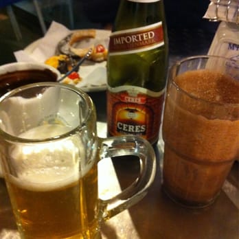 Mythos - Chocolate frappe and Ceres Beer - Coffee & Tea Near Me - Aci Castello, Connecticut