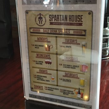 Spartan Ale House - Daily drink specials 3/2019 - Sports Bars Near Me - Aurora, Illinois Spartan Ale House - Daily drink specials 3/2019 - Sports Bars Near Me - Aurora, Illinois