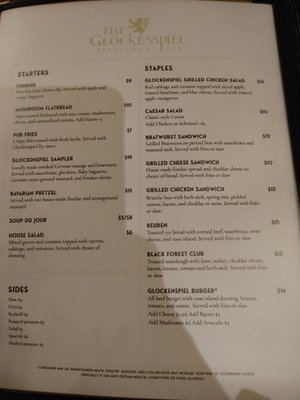 Menu photo 3 The Glockenspiel Mount Angel, OR