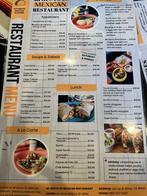 Menu photo 2 Mi Gusto Es Mexican Restaurant Gilroy, CA Menu photo 2 Mi Gusto Es Mexican Restaurant Gilroy, CA